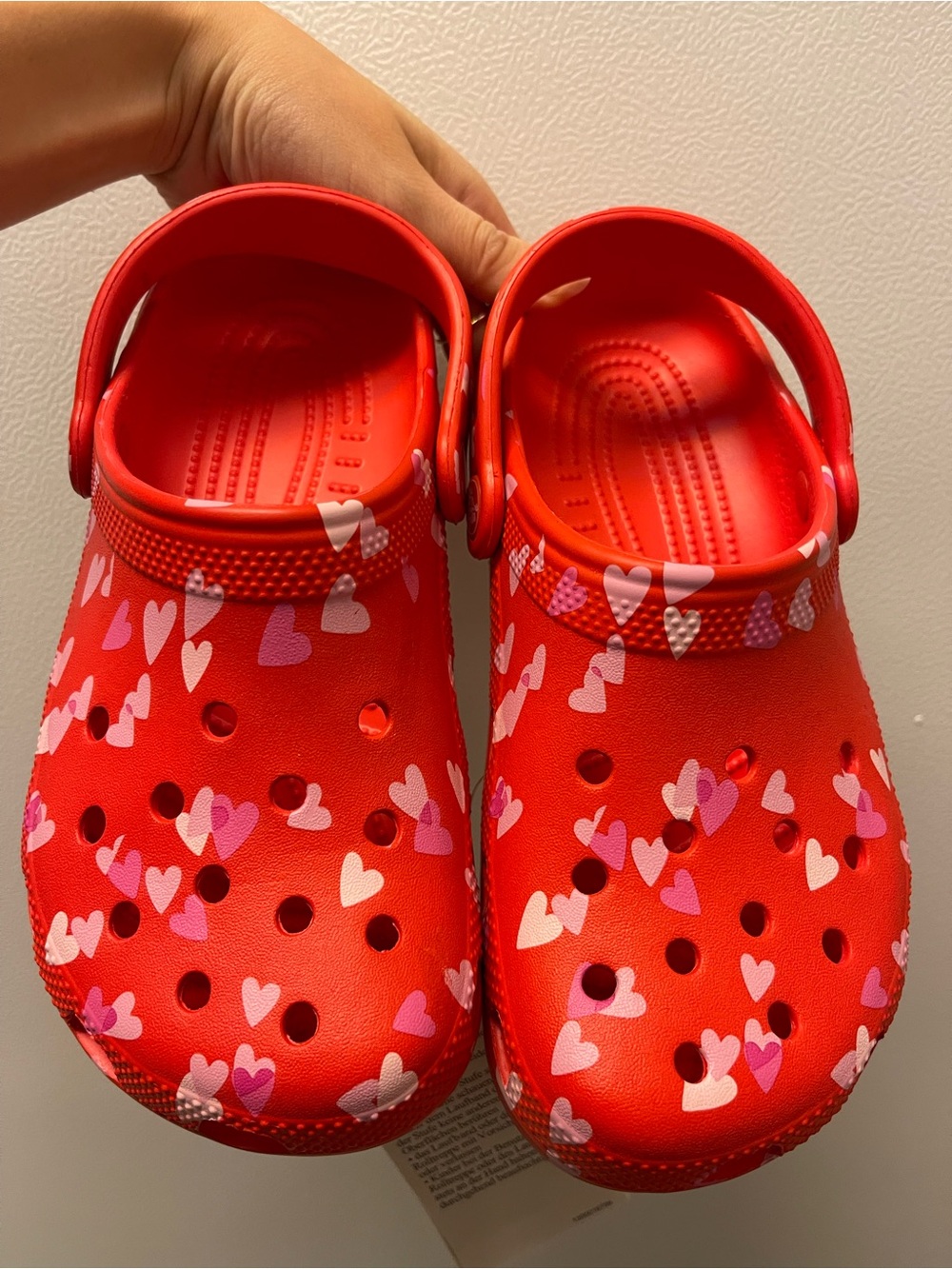 Kids Red Heart Slip-On Clogs